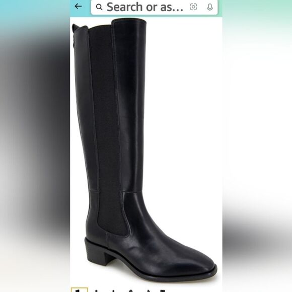 Splendid Andi Black Faux Leather Chelsea knee high riding boot size 8 NWT - Picture 1 of 6